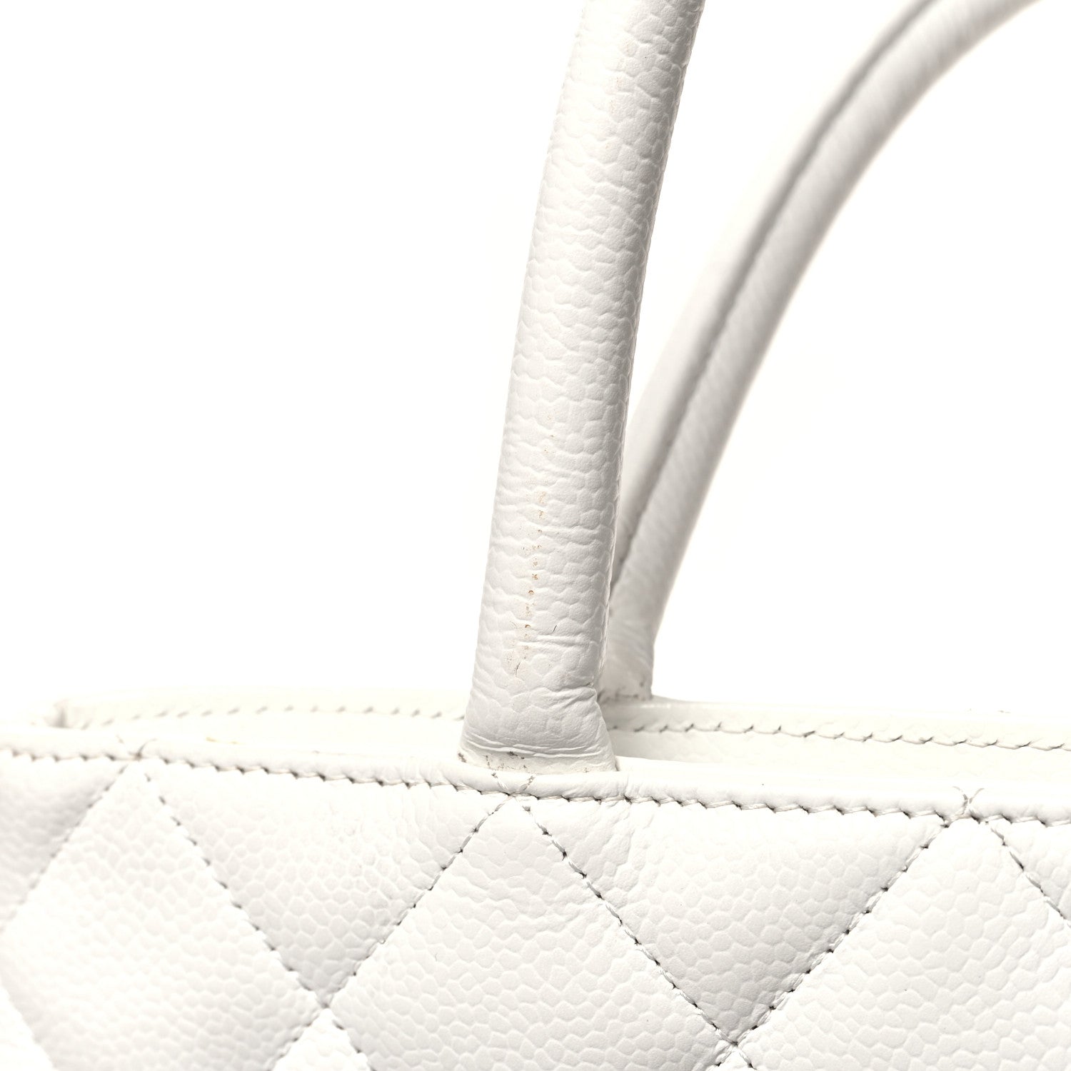 Chanel Caviar Quilted Medallion Tote White 16 of 16