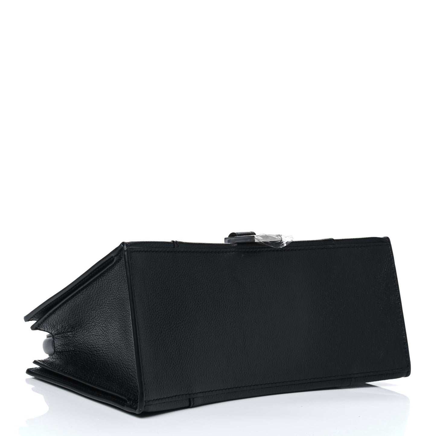 Grained Calfskin XS Hourglass East West Tote Black