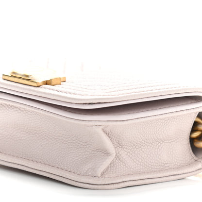 Chanel Caviar Chevron Boy Flap Waist Belt Bag Light Purple 10 of 11