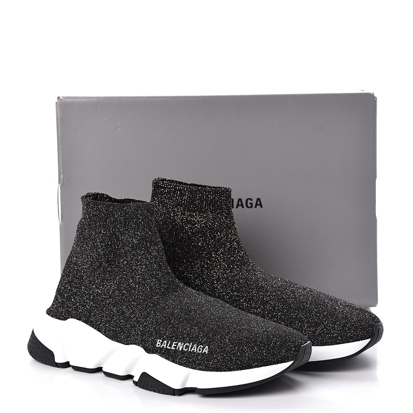 Knit Metal Womens Speed Sneakers 39 Black Gold