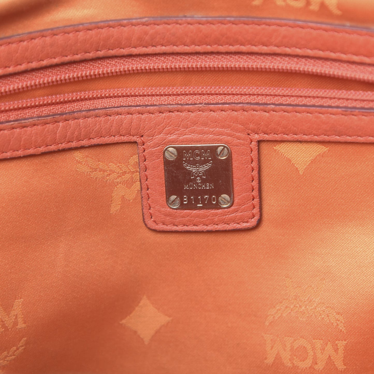 Calfskin Ottomar Monogram Tote Hot Coral