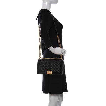 Chanel Caviar Quilted Medium Boy Flap Black 2 of 10