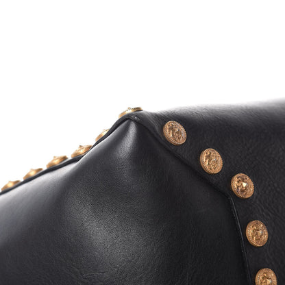 Valentino Garavani Emboosed Calfskin Studded Gryphon Zodiac Tote Black 10 of 16