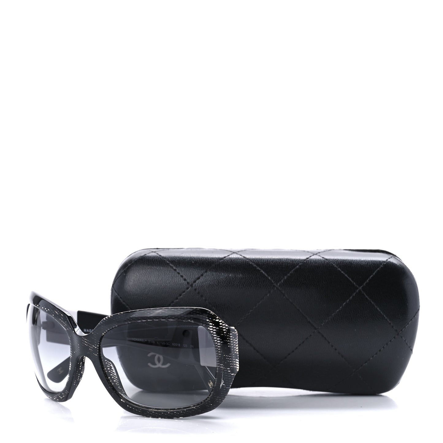Acetate CC Lace Effect Sunglasses 5146 Black White