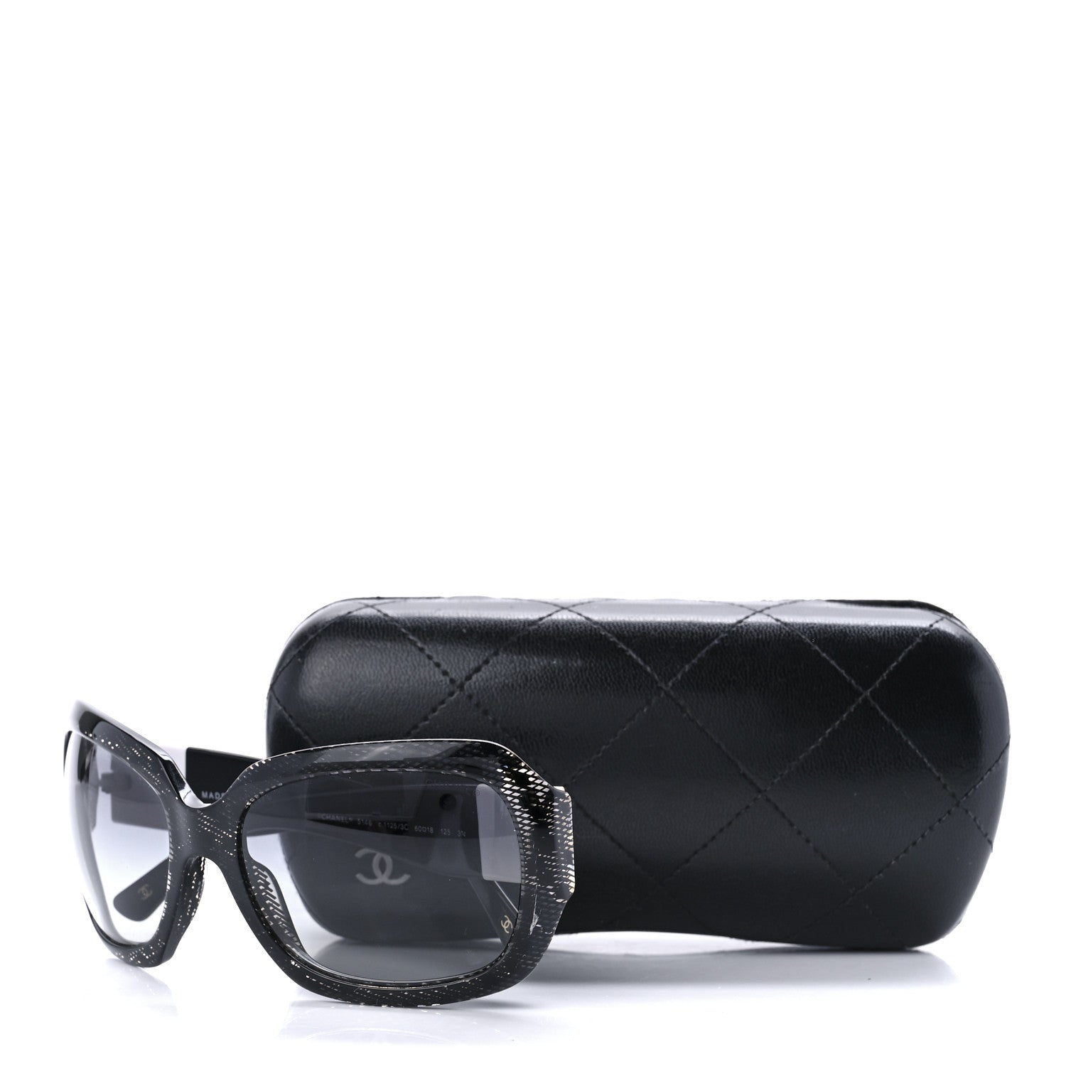 Chanel Acetate CC Lace Effect Sunglasses 5146 Black White 8 of 8