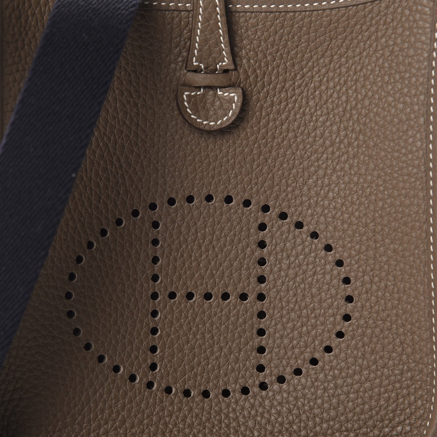Hermes Taurillon Clemence Amazone Evelyne TPM Etoupe Bleu Indigo 9 of 10