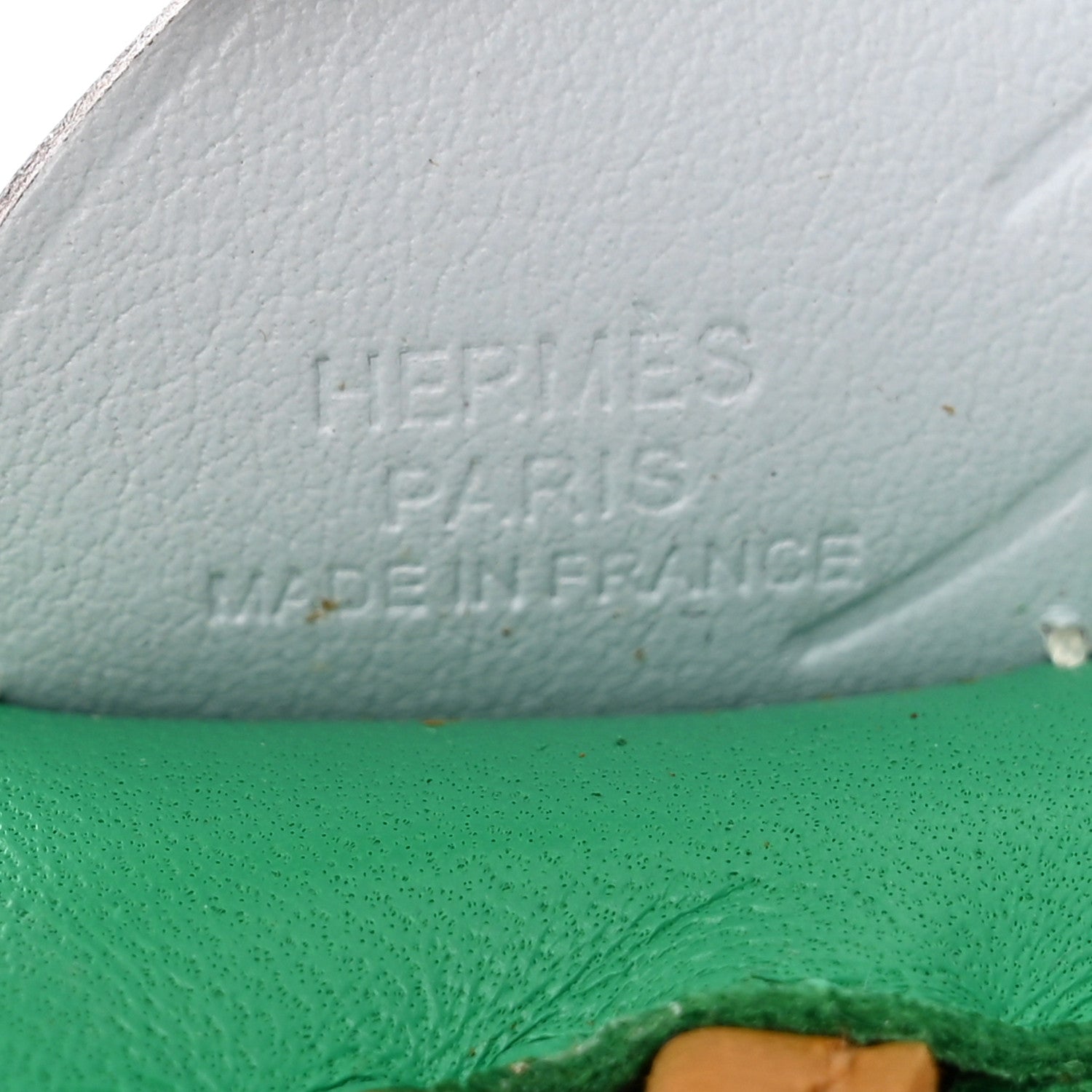 Hermes Milo Lambskin Grigri Rodeo Pegase Horse Bag Charm PM Menthe Sesame Bleu Brume 4 of 4