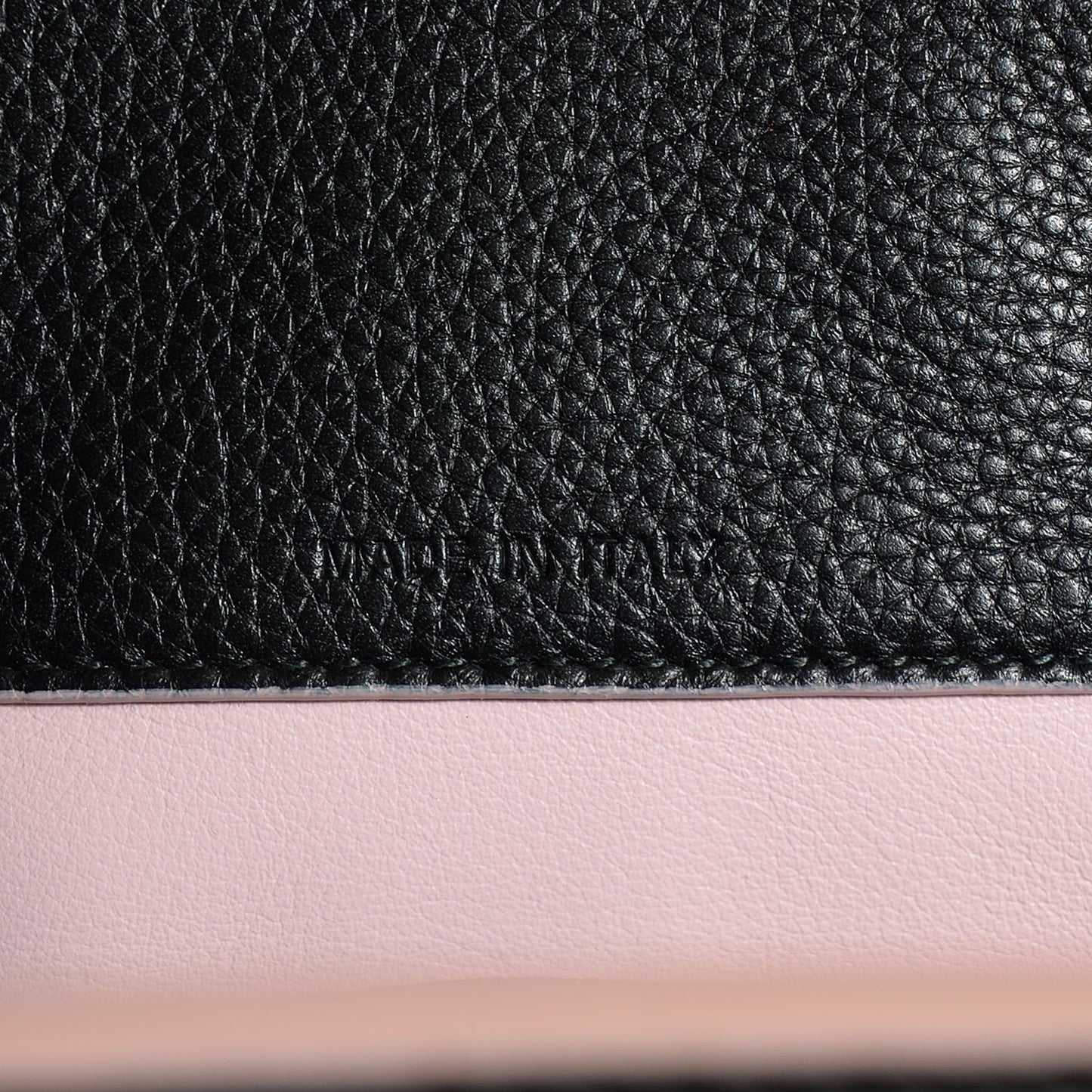 Grained Calfskin Bi Color Dior Bar Tote Black Rose Dragee