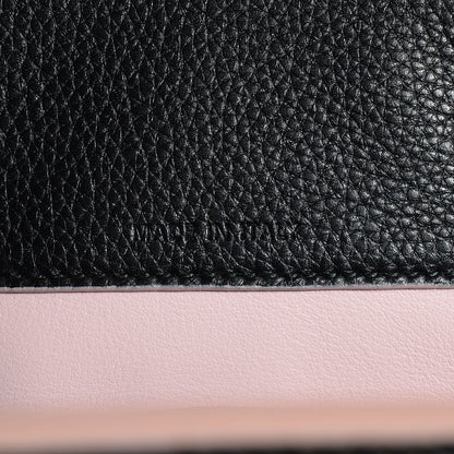Christian Dior Grained Calfskin Bi Color Dior Bar Tote Black Rose Dragee 7 of 8