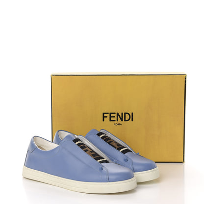 Fendi Vitello FF Rockoclick Slip On Sneakers 38 Blue 11 of 11