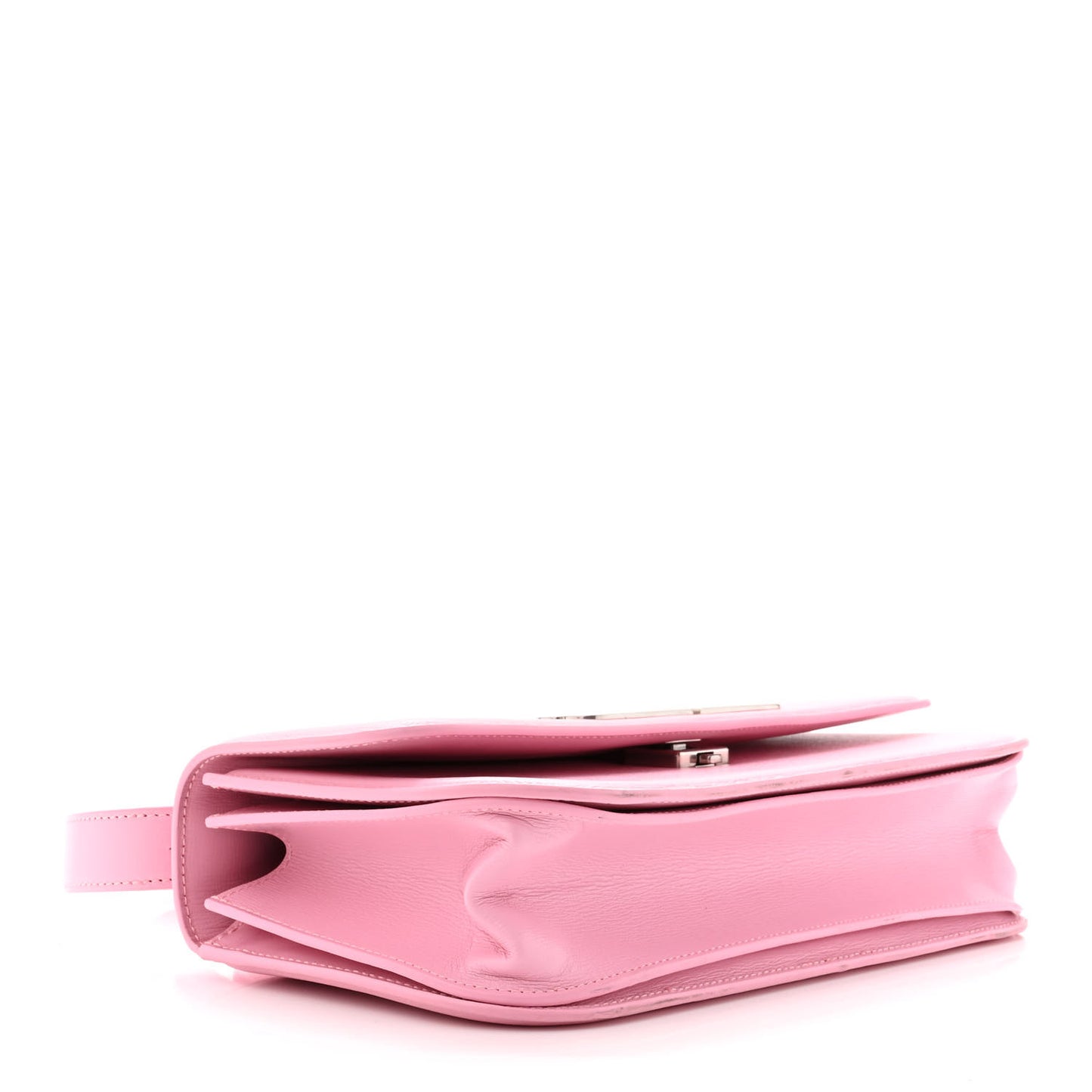 Calfskin Stripe Embossed Medium Gossip Bag Candy Pink
