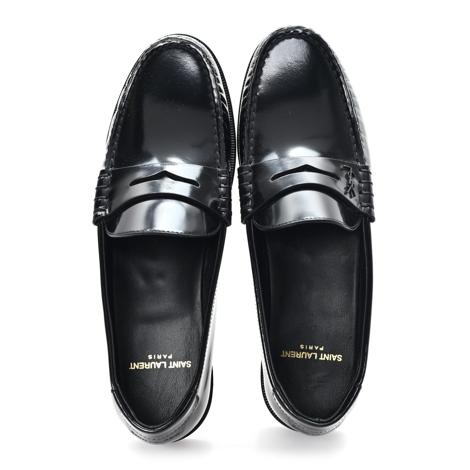 Saint Laurent Magnum Lux Chunky Le Loafer Penny Slippers 38.5 Black 2 of 10