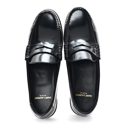 Saint Laurent Magnum Lux Chunky Le Loafer Penny Slippers 38.5 Black 2 of 10