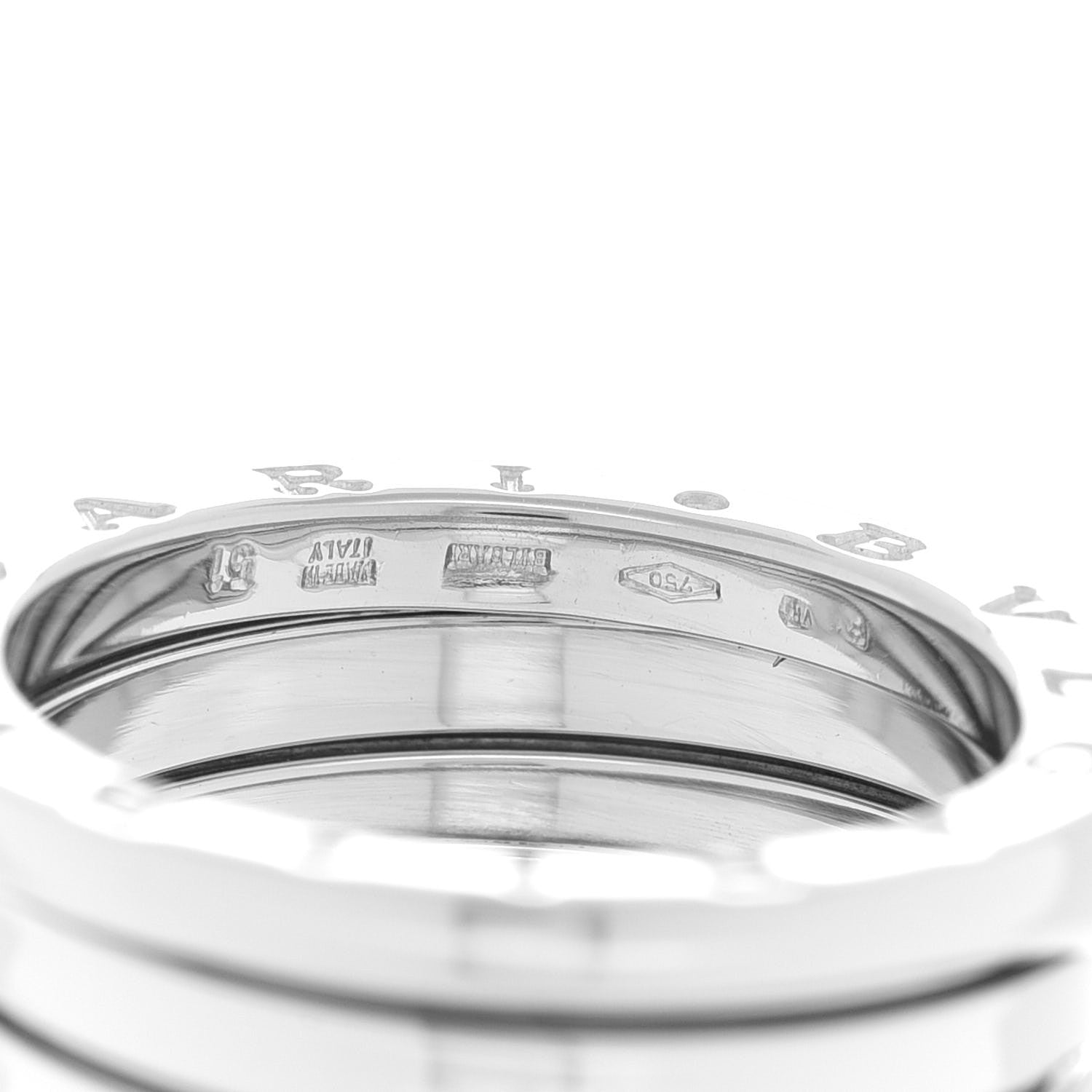 Bulgari 18K White Gold B.Zero1 Three-Band Ring 51 5.75 4 of 5