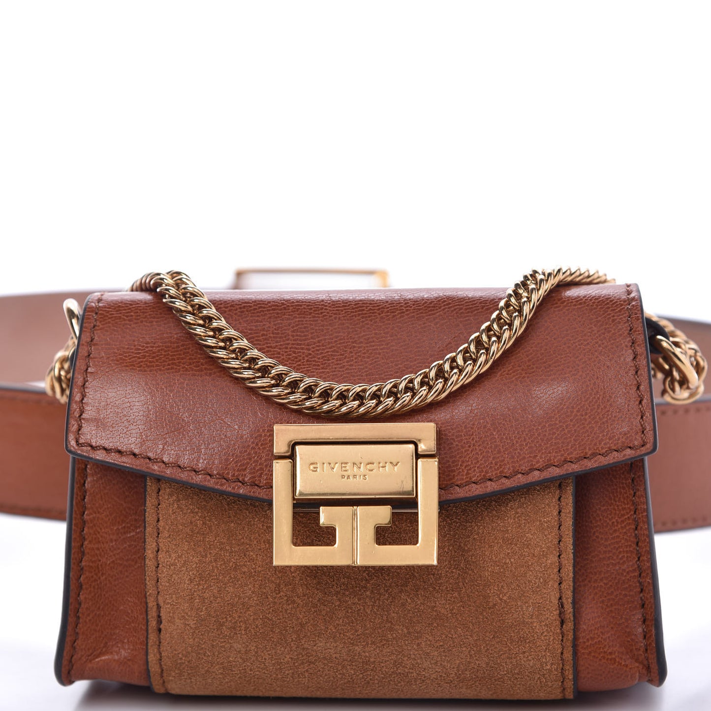 Goatskin Suede Nano GV3 Belt Bag Chestnut