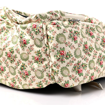 Gucci X MLB Satin Floral Print NY Yankees Patch Backpack Ivory Green 10 of 12