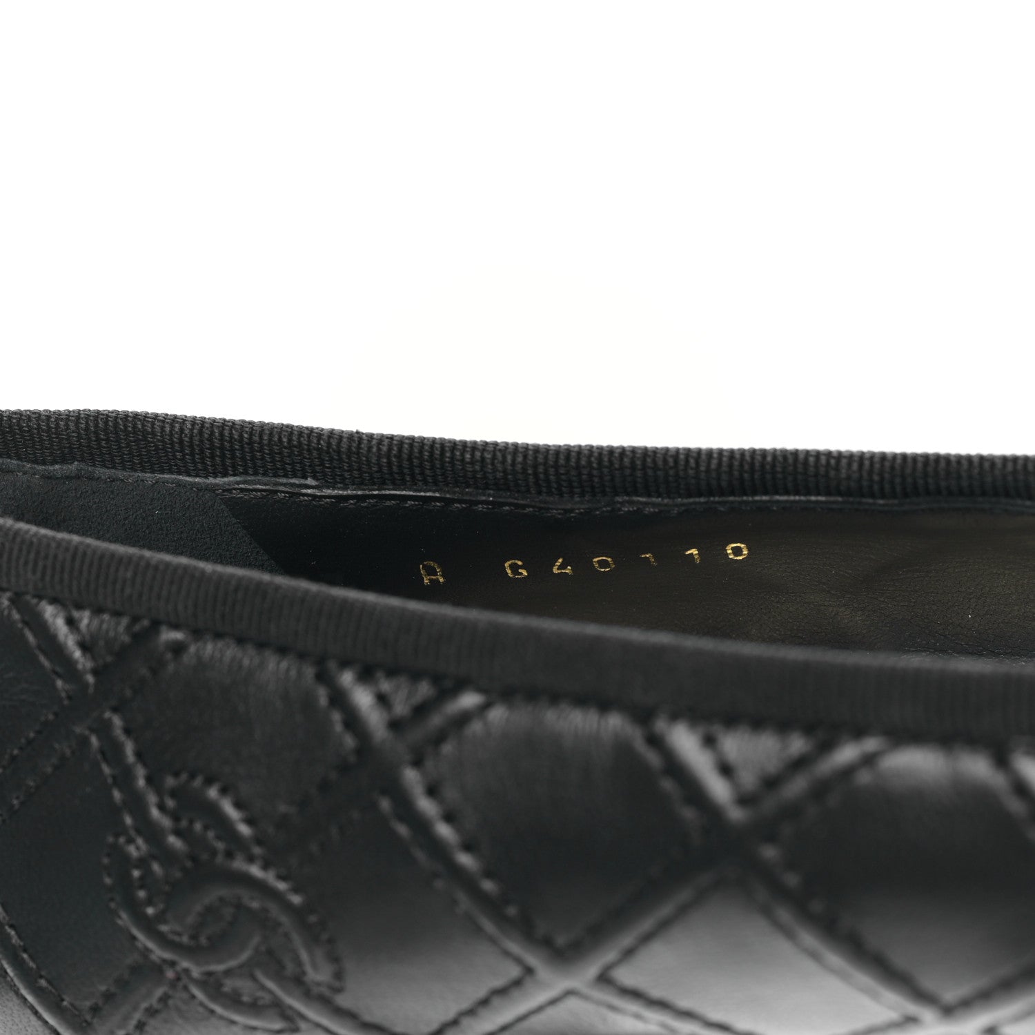 Chanel Lambskin Patent Double Stitched CC Cap Toe Ballerina Flats 38.5 Black 8 of 8