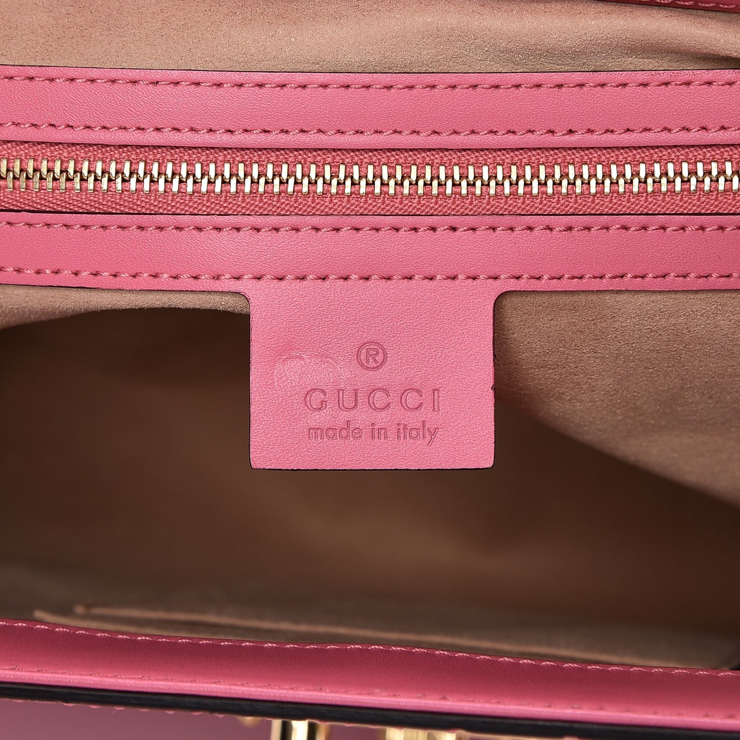 Guccissima Signature Medium Padlock Top Handle Bag Flush