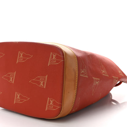 Louis Vuitton Canvas Americas Cup 1995 Saint Tropez Drawstring Bag Red 9 of 16