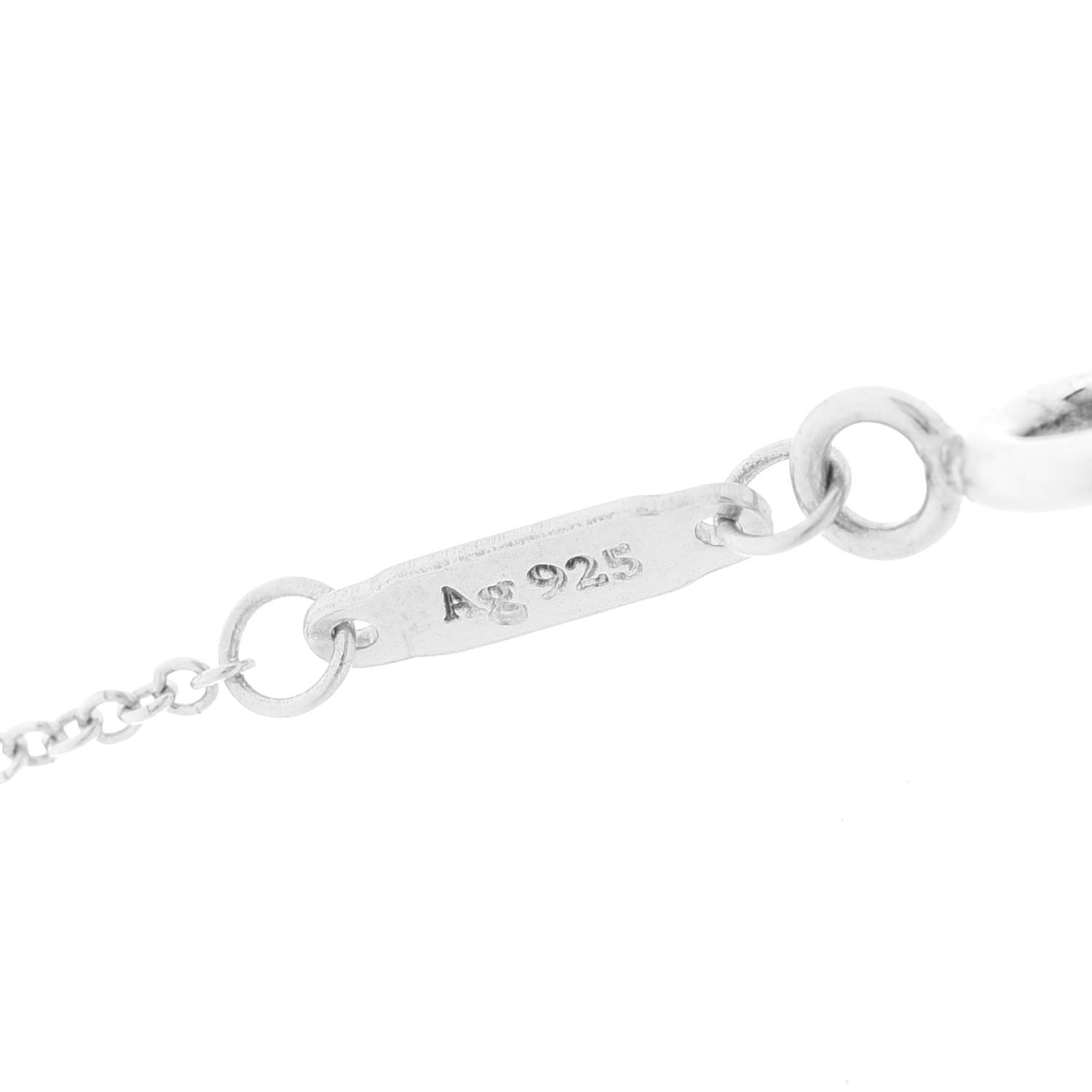 Tiffany Sterling Silver Small T Smile Pendant Necklace 4 of 5