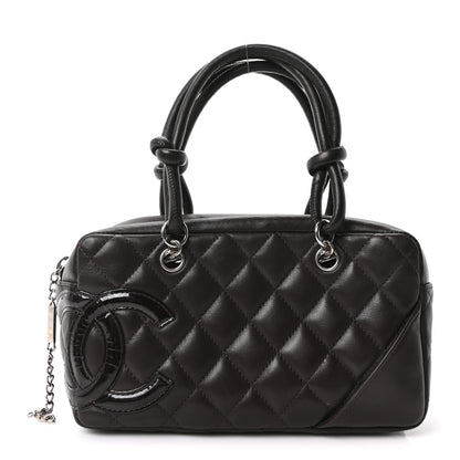 Chanel Calfskin Quilted Small Cambon Bowler Dark Brown 1 of 10