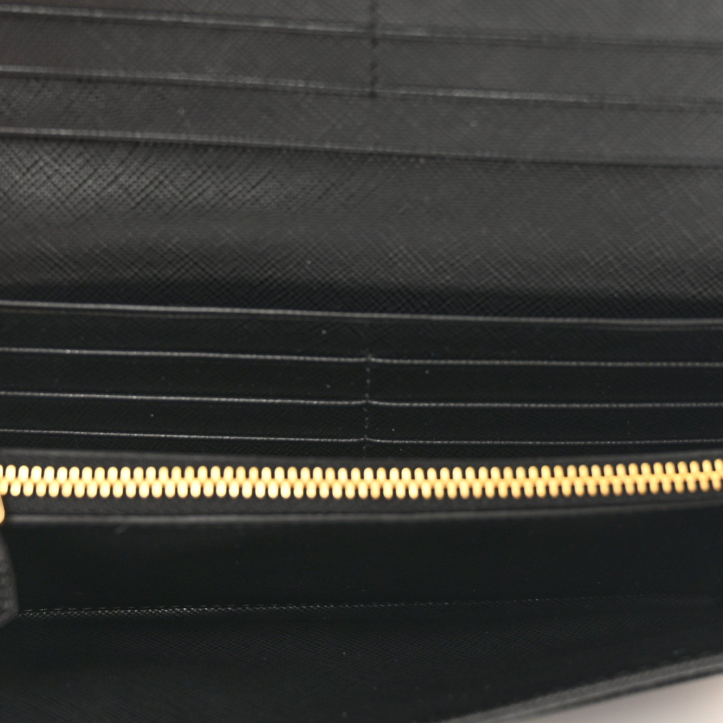 Saffiano Metal Continental Flap Wallet Black
