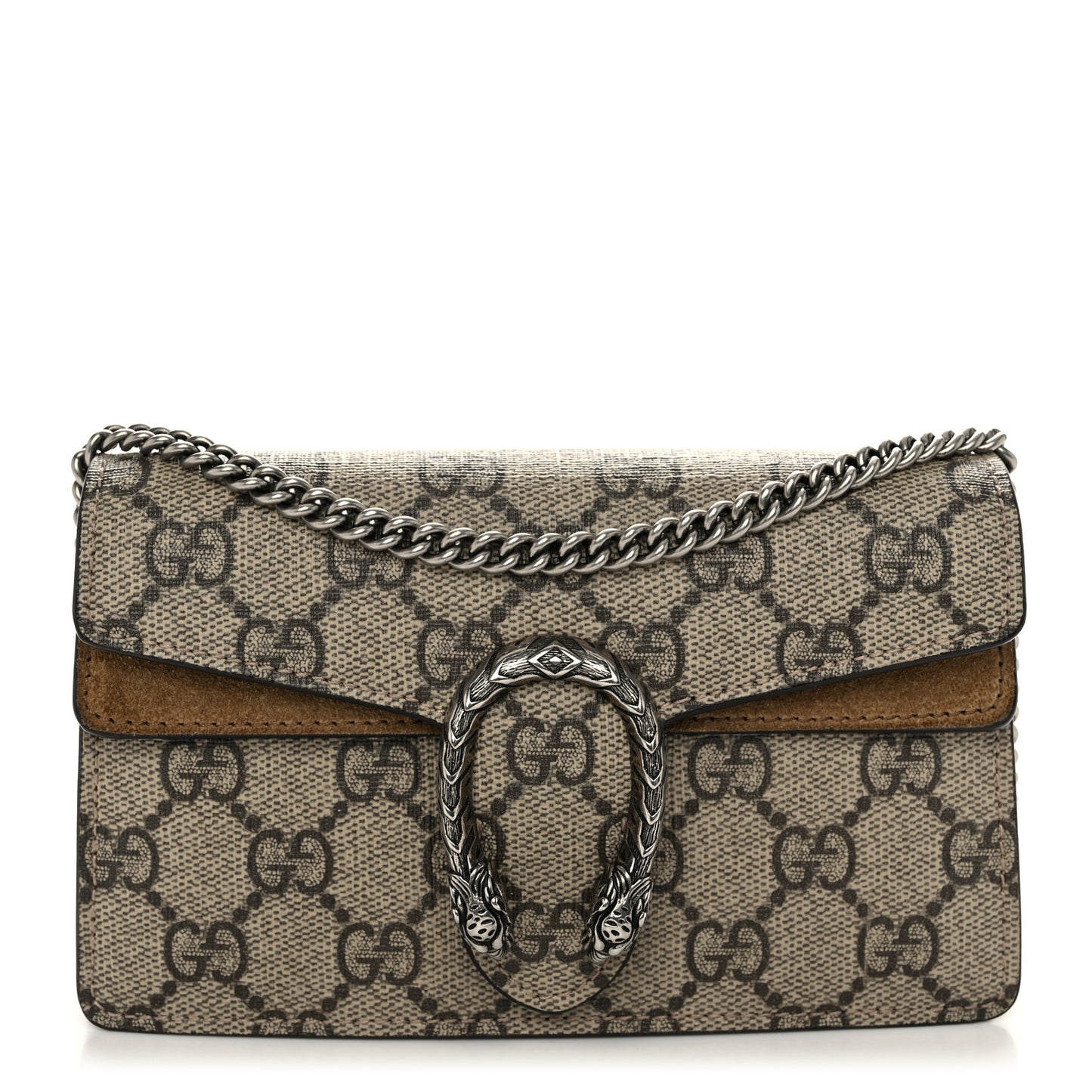 GG Supreme Monogram Super Mini Dionysus Shoulder Bag Taupe