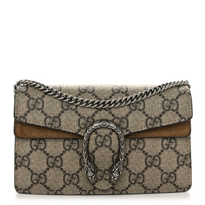 Gucci GG Supreme Monogram Super Mini Dionysus Shoulder Bag Taupe 1 of 9