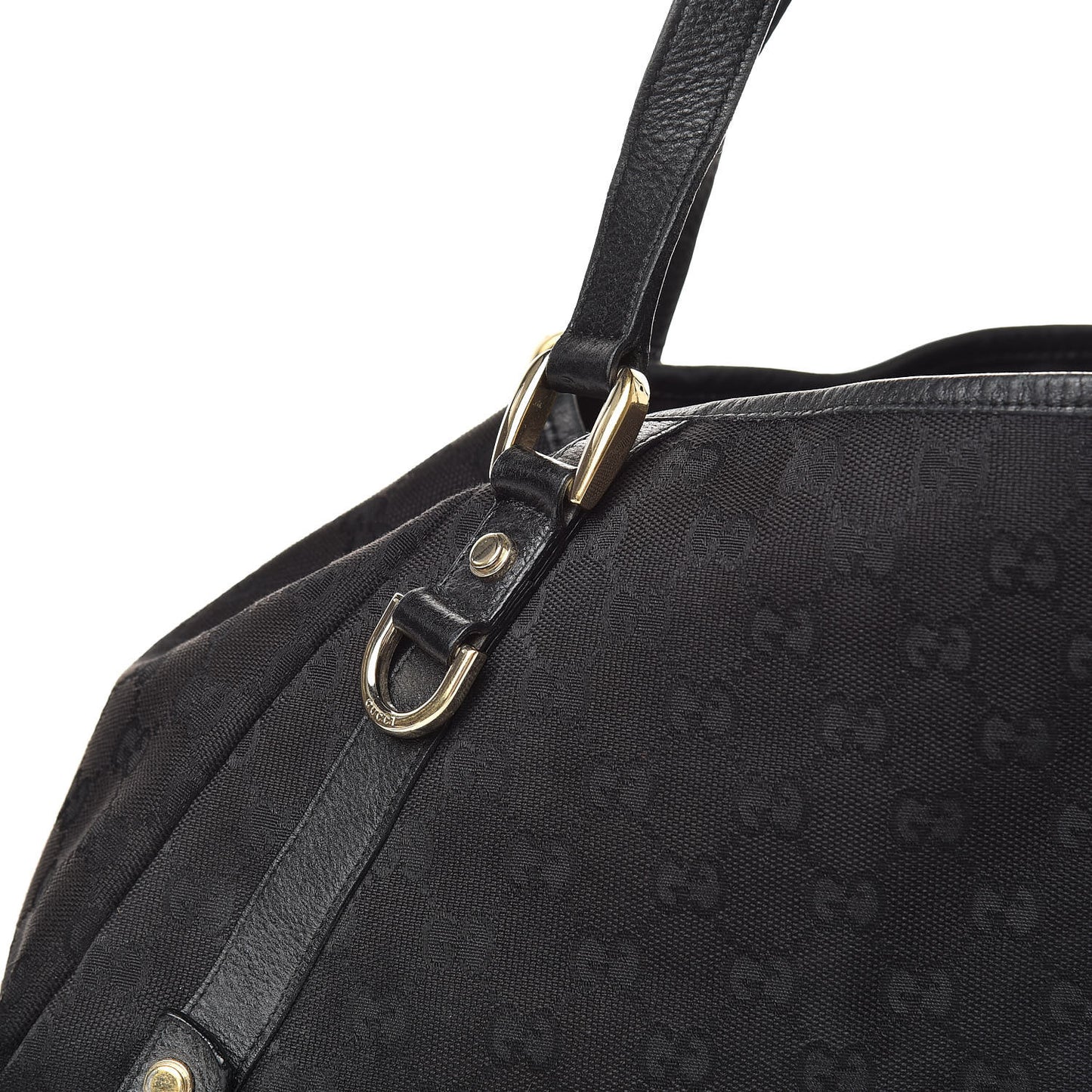 Monogram Medium Abbey Shoulder Bag Black