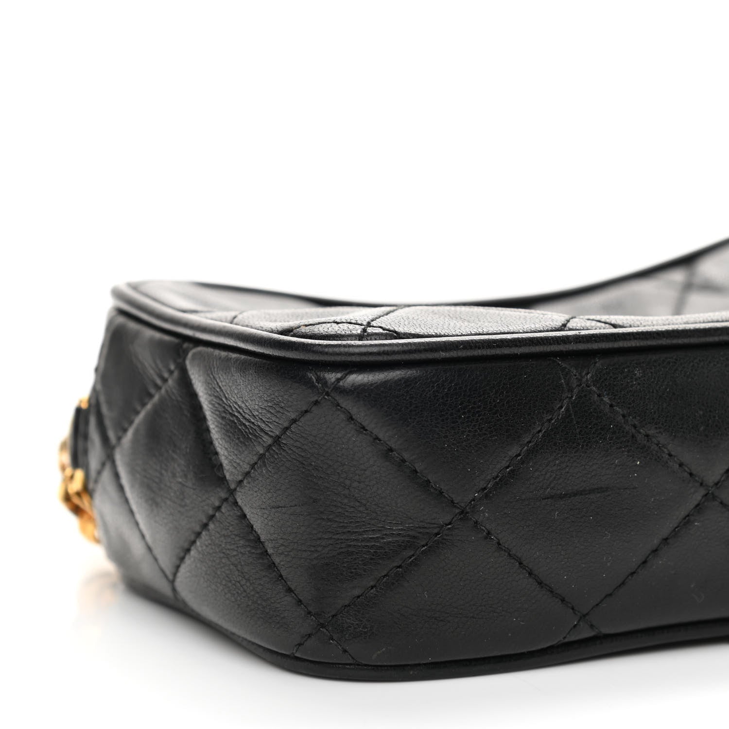 Chanel Lambskin Quilted Tassel Camera Case Black 9 of 11