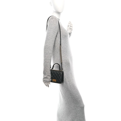 Chanel Goatskin Quilted Small Rita Top Handle Flap Black 2 of 11