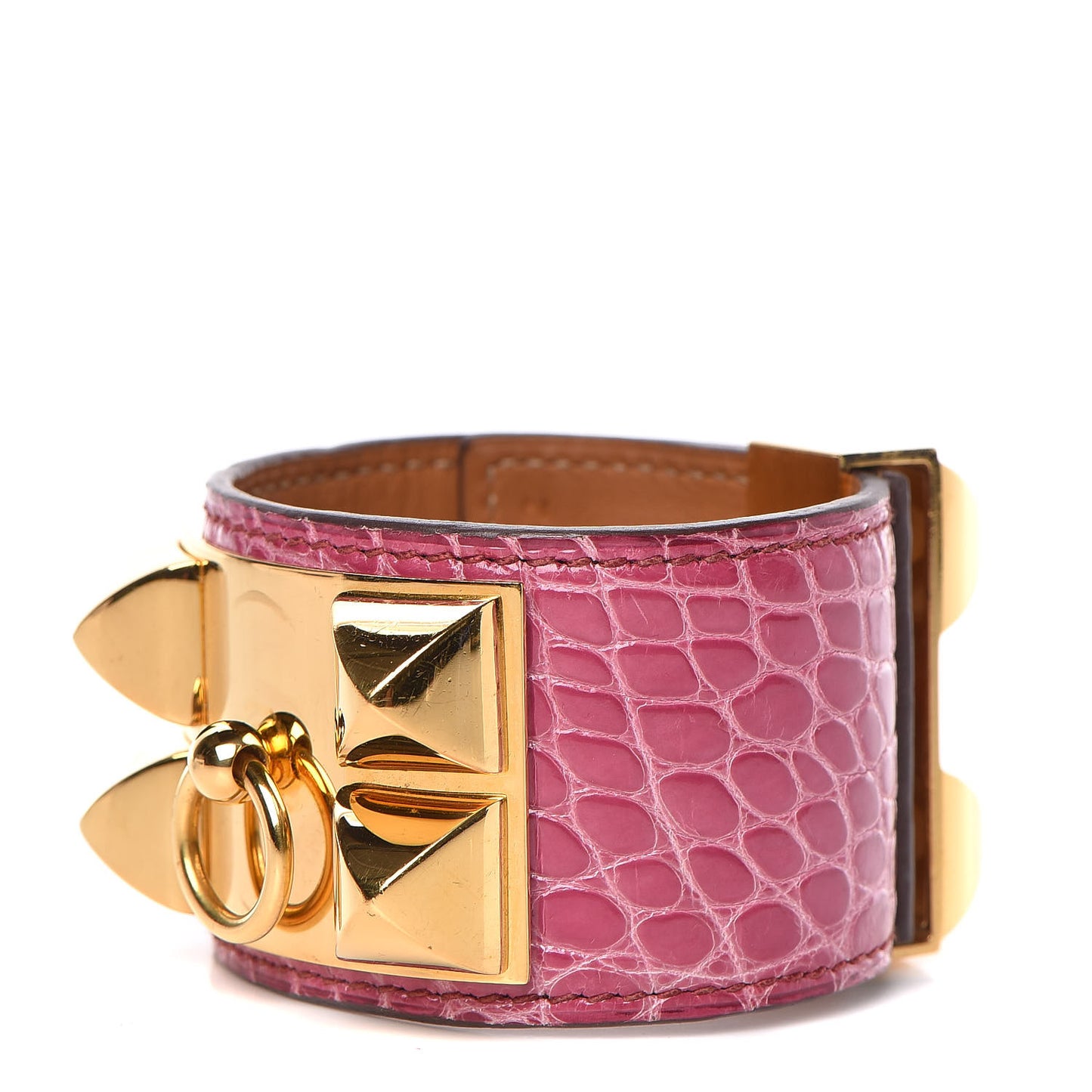 Shiny Alligator Collier De Chien CDC Bracelet S Fuchsia