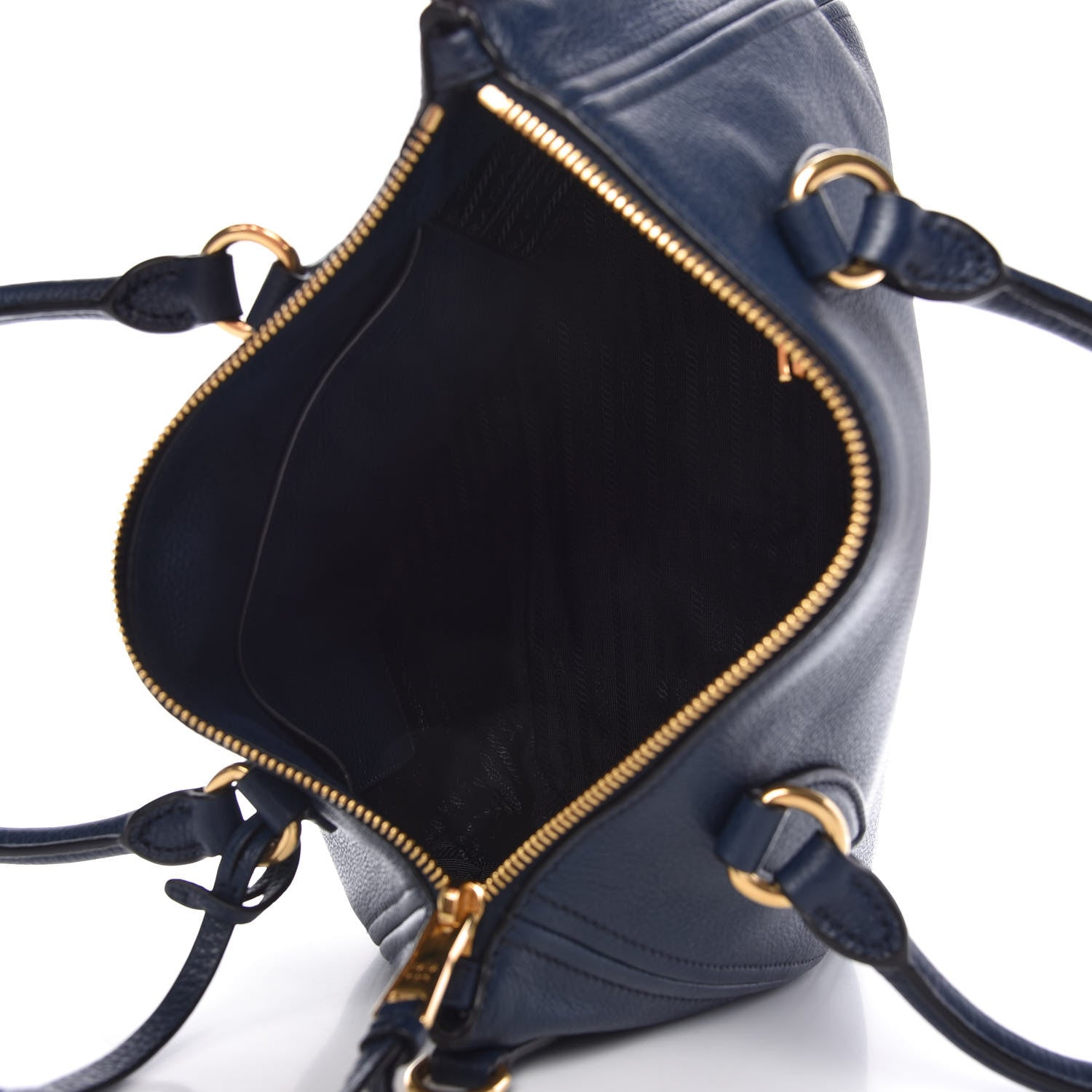 Prada Vitello Daino Shoulder Bag Baltico 5 of 10