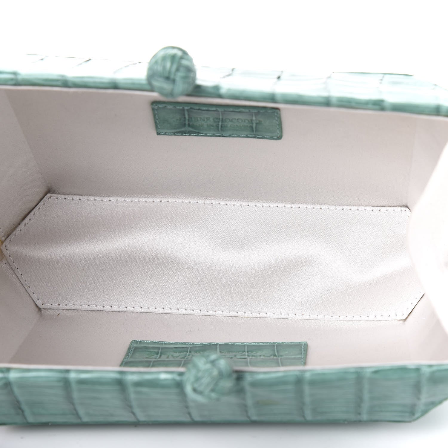 Nancy Gonzalez Crocodile Box Clutch Jade 5 of 7