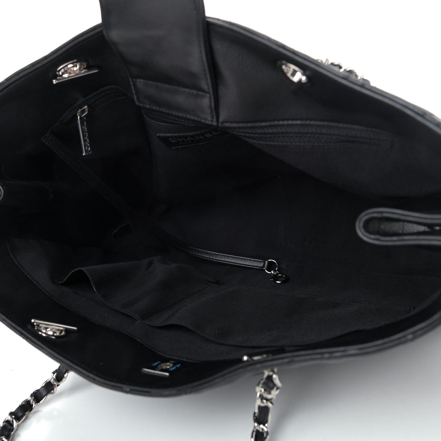 Chanel Calfskin Quilted Large Classic Shopping Tote Black 4 of 4