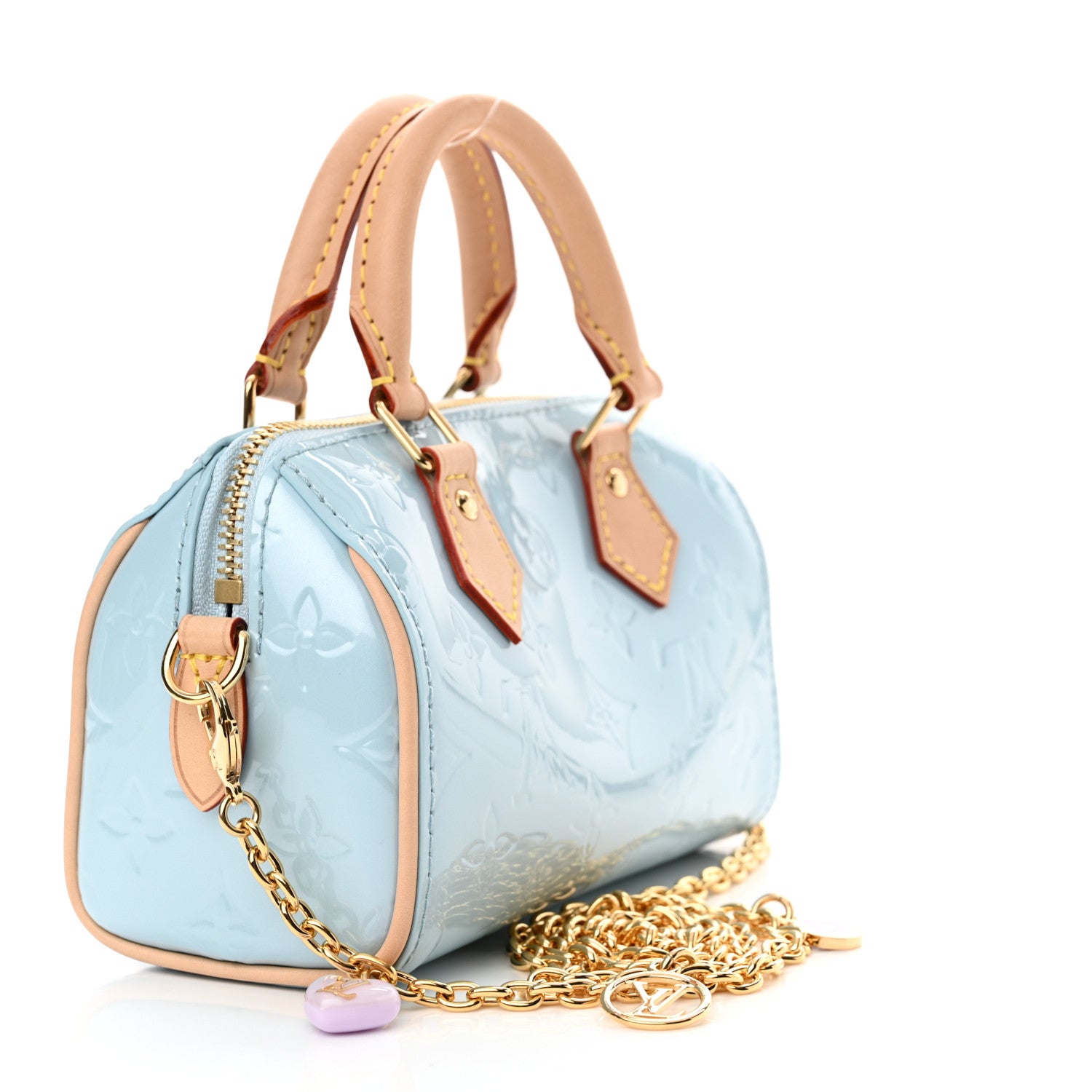 Louis Vuitton Vernis Monogram Nano Speedy Sky 3 of 11