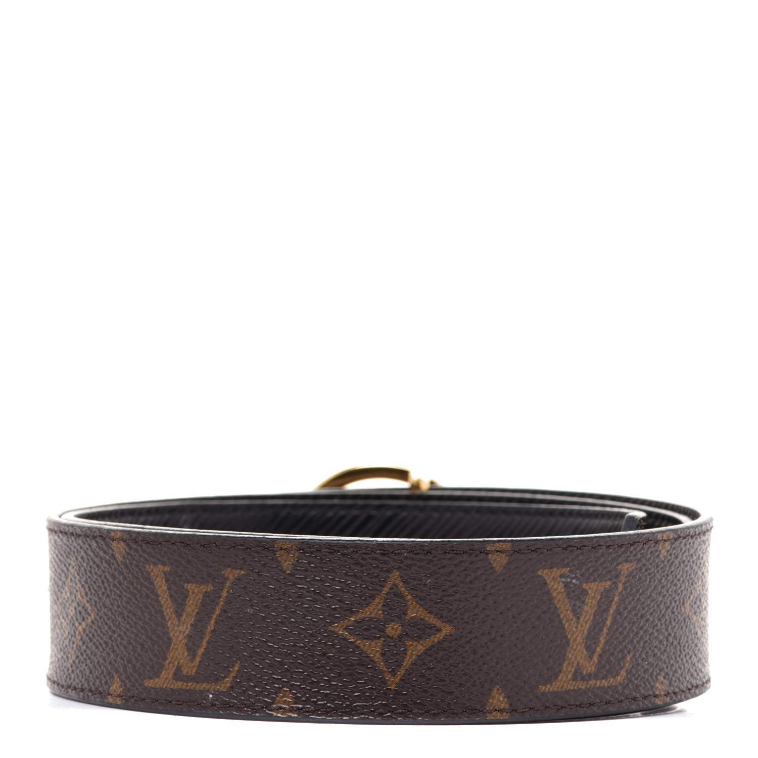 Louis Vuitton Monogram Epi 35mm LV Circle Reversible Belt 80 32 Black 2 of 4