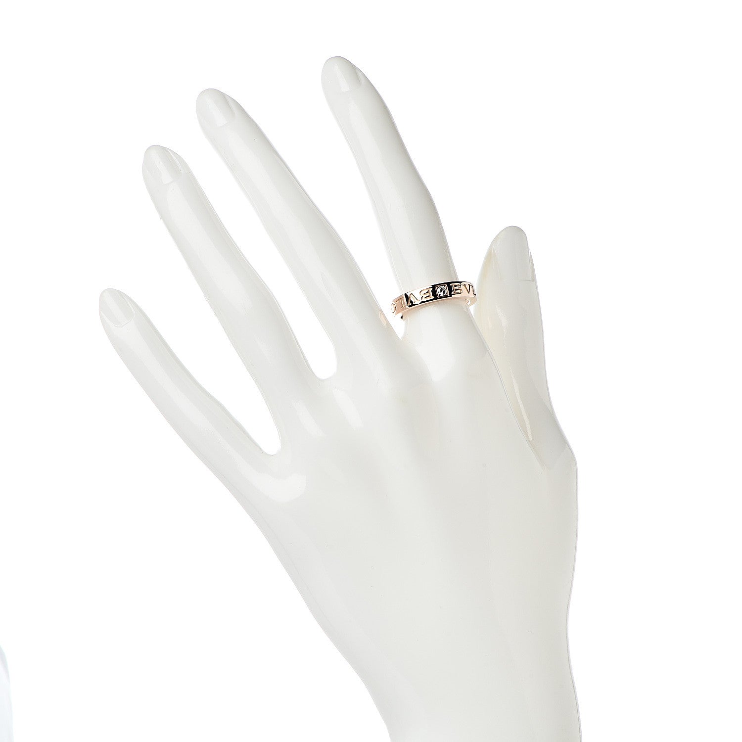 Bulgari 18K Rose Gold Diamond B.Zero1 Essential Band Ring 50 5.5 2 of 5
