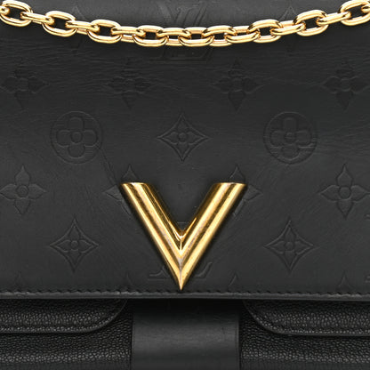 Louis Vuitton Monogram Cuir Plume Ecume Very Chain Bag Black 7 of 15