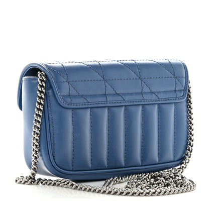 Gucci Calfskin Matelasse Aria Super Mini GG Marmont Shoulder Bag Clear Blue 3 of 11