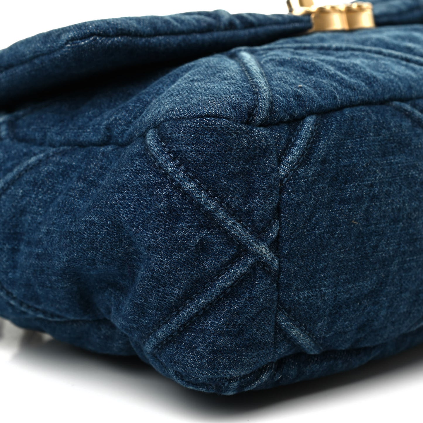 Denim Quilted Medium Chanel 19 Flap Blue