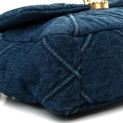 Chanel Denim Quilted Medium Chanel 19 Flap Blue 7 of 8