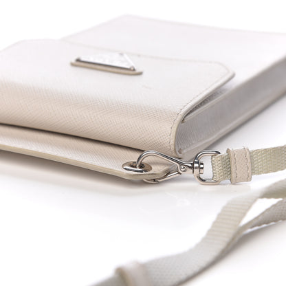 Prada Saffiano Mini Camera Crossbody Bag Talco 11 of 11