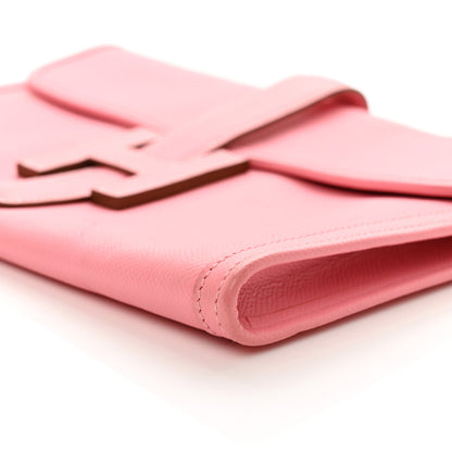 Hermes Epsom Jige PM Clutch Rose Confetti 8 of 8