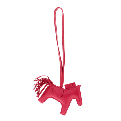 Hermes Milo Lambskin Grigri Rodeo Horse Bag Charm PM Rose Mexico 3 of 5