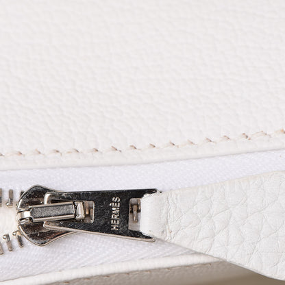 Hermes Taurillon Clemence Birkin 30 White 11 of 36