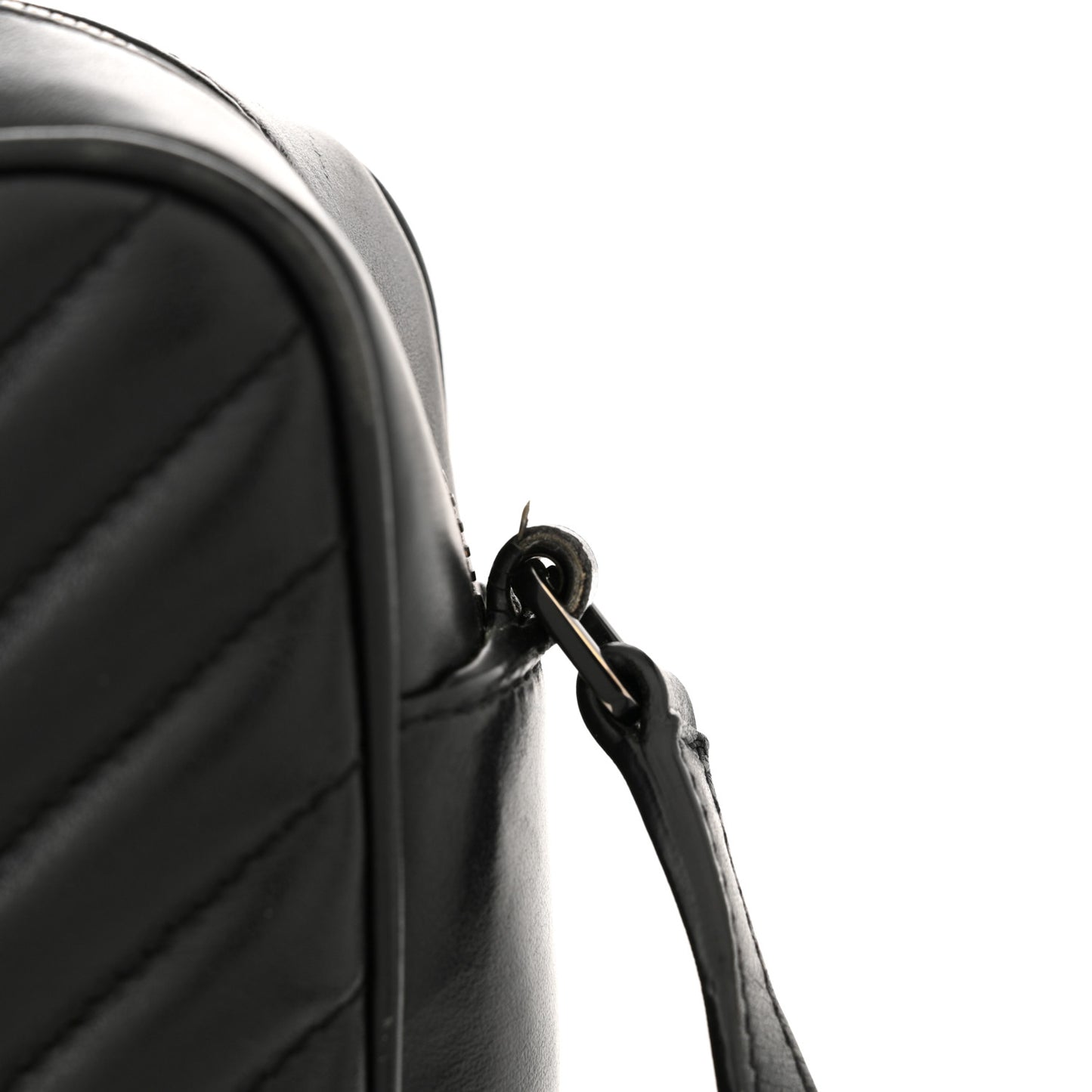Calfskin Matelasse Monogram Monochrome Lou Camera Bag Black