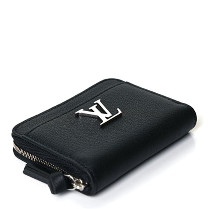 Louis Vuitton Calfskin Lockme Zippy Coin Purse Black 4 of 7