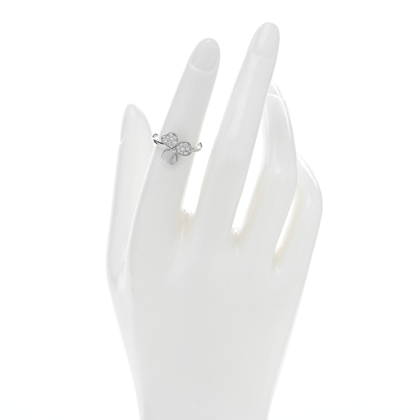 Platinum Diamond Paper Flowers Ring 50 5.25