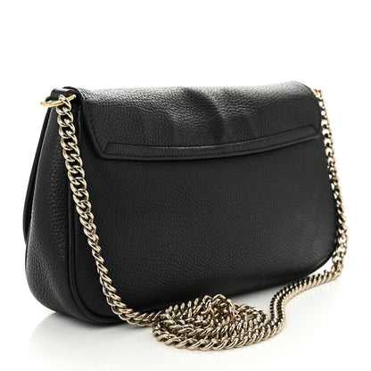 Gucci Pebbled Calfskin Medium Soho Flap Crossbody Black 3 of 11